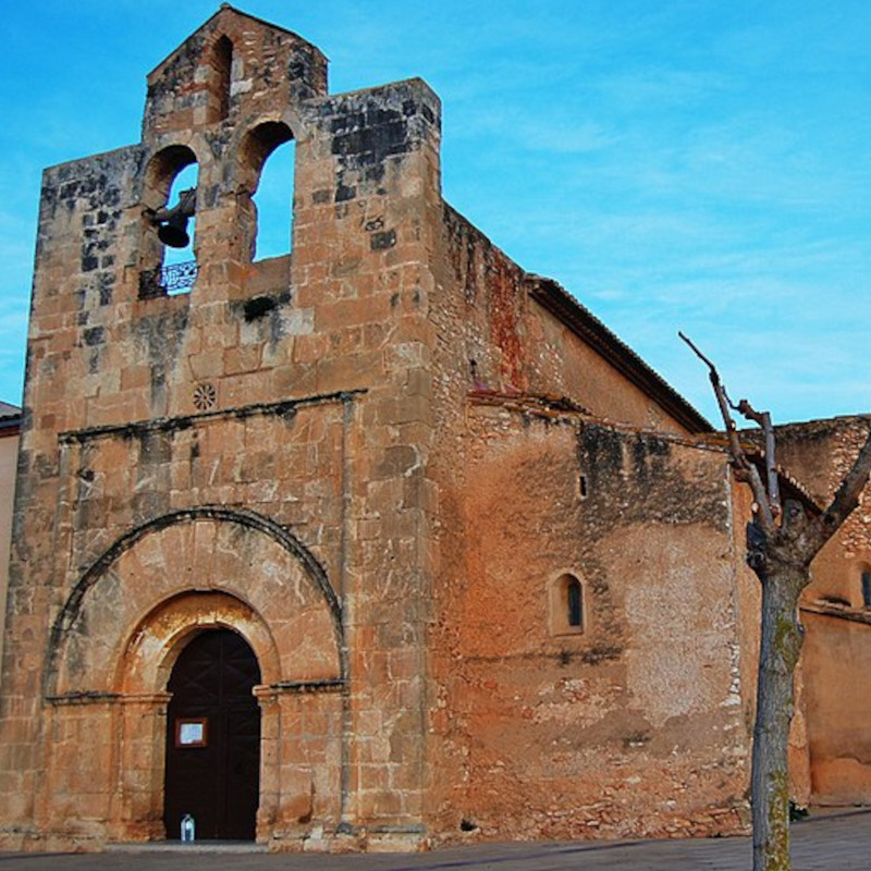 Imatge referent a la esglèsia de Santa Maria, part de la ruta de Santa Oliva