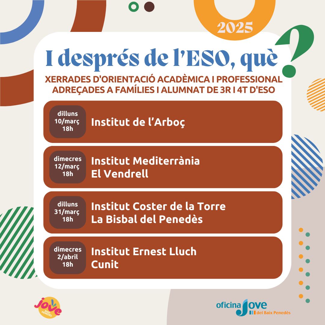 Cartell amb les dates 2025