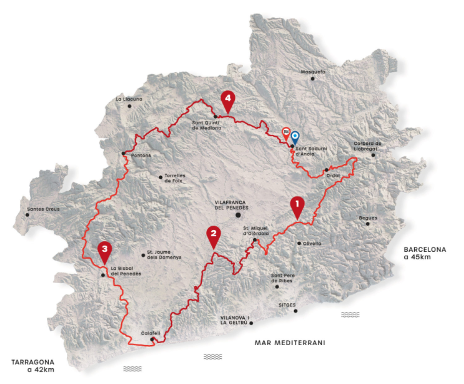 Mapa d'una de les rutes