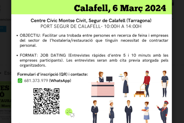 Cartell entrevistes de selecció de personal
